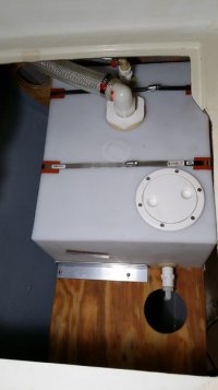 Galley Sink Base:  Part 2 New Water Tank Install