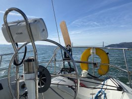 Aries Wind Vane:  Rigging and Test Sail