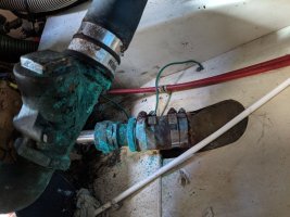Replacing rusty stuffing box hose clamps